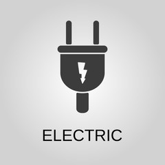 Electric icon. Electric symbol. Flat design. Stock - Vector illustration