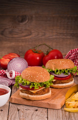 Hamburgers.