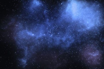 Obraz na płótnie Canvas 3D illustration - Stars and nebulae in the universe