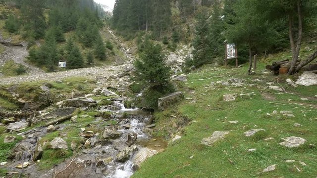 Small waterfalls in a river