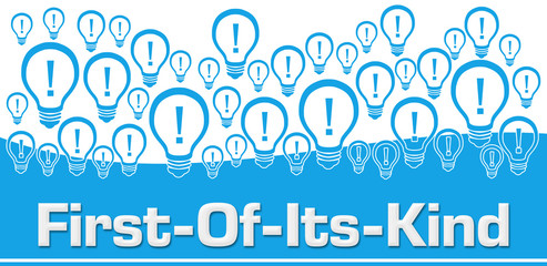 First Of Its Kind Blue Background Bulbs On Top 