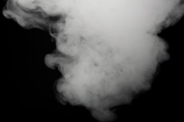 thick smoke on a black background