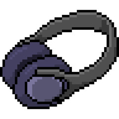 vector pixel art headphone