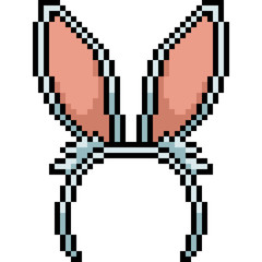 vector pixel art rabbit hairband