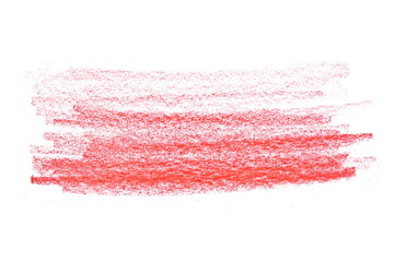 Red hatching grunge graphite pencil scribble texture isolated on white background, design element