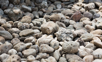Closeup shot of grey gravel stones