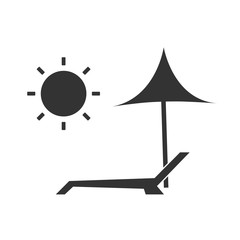 Beach icon vector. Beach style design. vector illustration