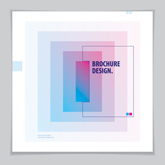 Minimalistic cover brochure design. Vector geometric abstract background. Layout for Cover, Placard, Poster, Flyer and Banner Design.