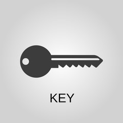 Key icon. Key symbol. Flat design. Stock - Vector illustration