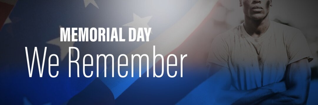 Composite image of digital title for memorial day