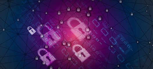 Technology security concept. Modern safety digital background
