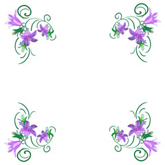 seamless floral pattern, bells. purple for textiles and greeting cards Wallpaper