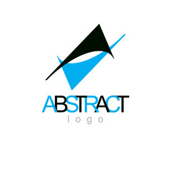 Vector art abstract figure. Business innovation idea creative logo.