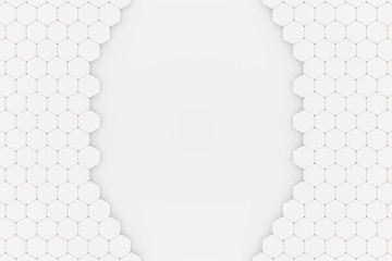 3d illustration of a Honeycomb structure with a Hole