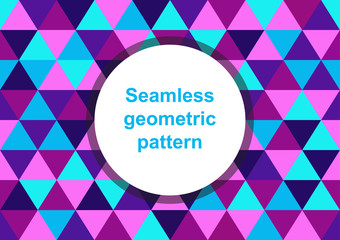 Seamless geometric pattern. Abstract background of triangles.