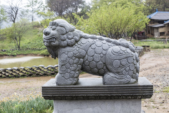 Korean legendary animal statue