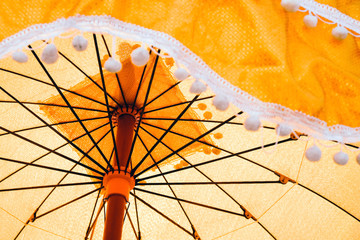 Details of ancient umbrellas used in the ordination ceremony