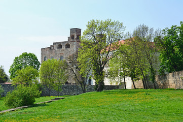 Fototapeta na wymiar Fortress of Sarospatak city in Hungary