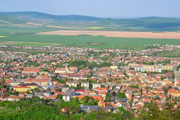 Fototapeta na wymiar View of Sarospatak city, Hungary.