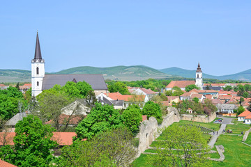 Fototapeta na wymiar View of Sarospatak city, Hungary