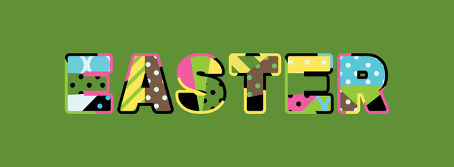 Easter Concept Word Art Illustration