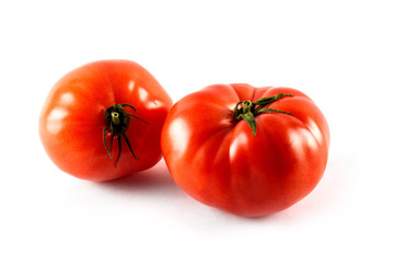 Ripe fresh tomato isolated