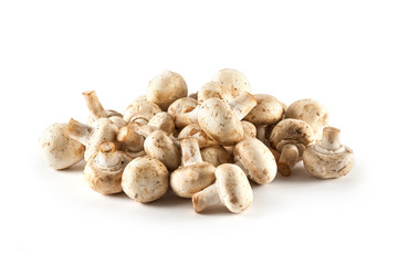 Champignon raw on wood desk