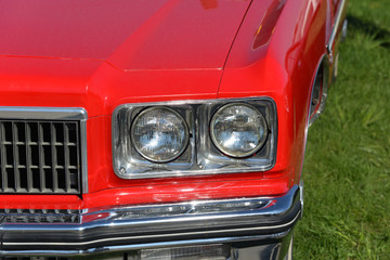 red car headlight 