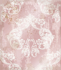 Obraz na płótnie Canvas Imperial Baroque ornament wallpaper background. Vector delicate pattern. Royal decoration fabric, tile designs