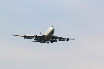 Airplane with beautiful sky on background