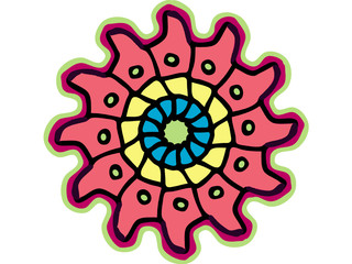 Decorative abstrat wheel - mandala