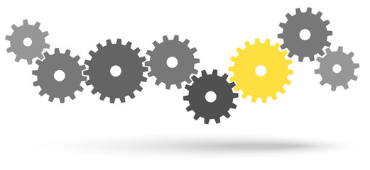 gears for cooperation symbolism