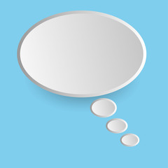 Vector set of stickers of speech bubbles. Blank empty speech bubbles