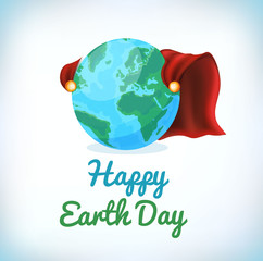 Happy Earth Day card, background. Vector illustration for banner and poster. Element for design cards and invtions. Symbol for gift cards and flyers. Emblem for brochures