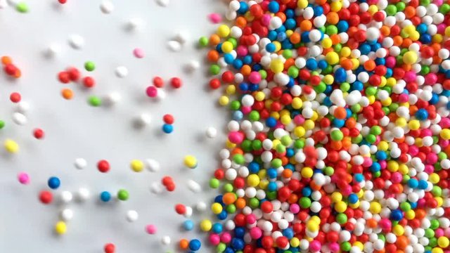 close up of colorful sprinkle sugar background.