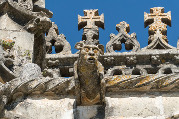 Chimera as a detail of the Templar Convent of Christ (Convento de Cristo)  in Tomar,Portugal.