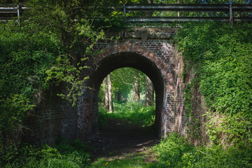 Path under small bridge