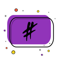 Hashtag sign. Vector illustration.