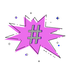 Hashtag sign. Vector illustration.