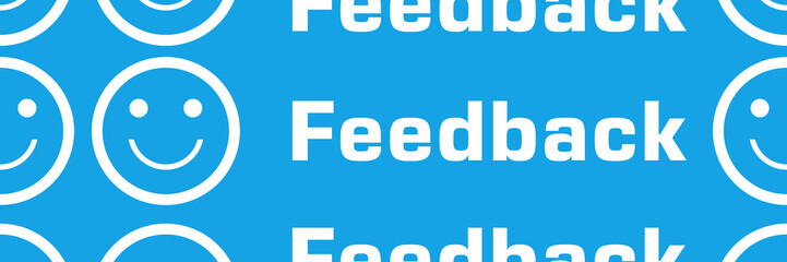 Feedback Blue Repeated Text Symbol 