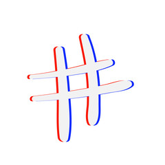 Hashtag sign. Vector illustration.