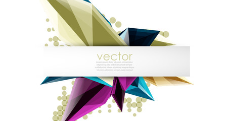 Colorful blooming crystals vector abstract background