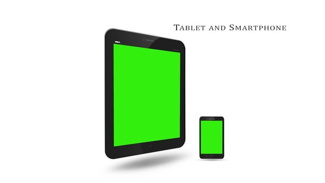 green screen tablet and smartphone