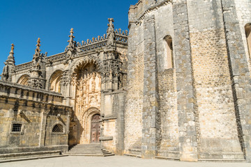 Fototapeta na wymiar Entrance in the Convent of Christ (Convento de Cristo). Tomar, Portugal
