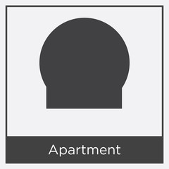 Apartment icon isolated on white background