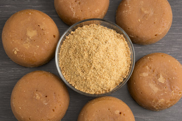 Panela or sugar cane candy
