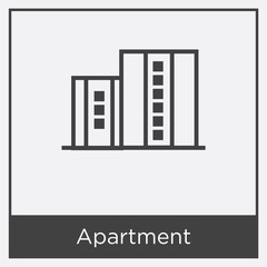 Apartment icon isolated on white background