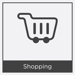 Shopping icon isolated on white background