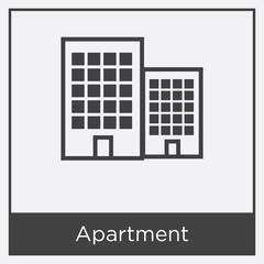 Apartment icon isolated on white background