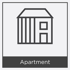 Apartment icon isolated on white background